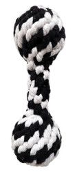 Small Super Scooch Braided Rope Squeaker Dumbbell 8 Inch