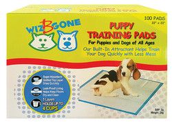 Wiz B Gone 100 Pack Puppy / Adult Training Pads 22" X 22" Boxed