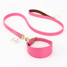 Soft Hand Holding Rope Necklet Set Pet Supplies (Option: Pink-S)