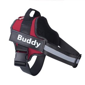 Dog Harness No Pull Reflective Breathable Adjustable Pet (Option: Red-S)