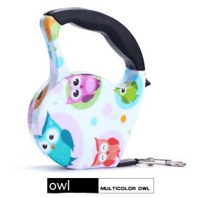 Pet Automatic Retractable Traction Dog Leash (Option: Owl-5 M X1cm Wide)