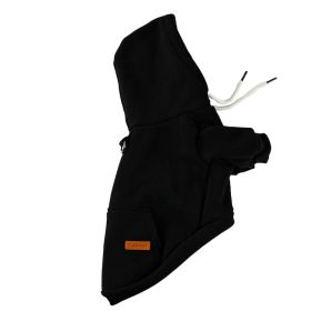 Pet Dog Fashion Simple Hooded Sweater (Option: Black-S)