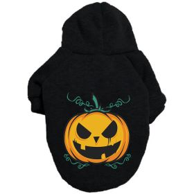 Halloween Pumpkin Dog Pattern Sweater Clothes (Option: Pumpkin Black-S)