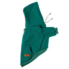 Pet Dog Fashion Simple Hooded Sweater (Option: Green-M)