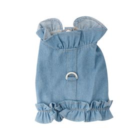 Dog Denim Harness Vest Pet Clothes Puppy Vest Jean Clothing For Small Medium Dogs Chihuahua Fashion Outfit Pet Supplies (Option: L)