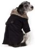 Buttoned 'Coast-Guard' Fashion Faux-Fur Collared Wool Pet Coat