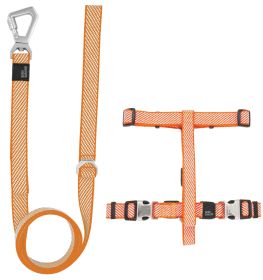 Pet Life 'Escapade' Outdoor Series 2-in-1 Convertible Dog Leash and Harness (Color: orange)