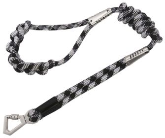 Pet Life 'Neo-Craft' Handmade One-Piece Knot-Gripped Training Dog Leash (Color: black)