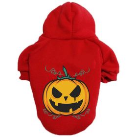 Halloween Pumpkin Dog Pattern Sweater Clothes (Option: Pumpkin Red-M)