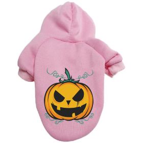 Halloween Pumpkin Dog Pattern Sweater Clothes (Option: Pumpkin Pink-L)