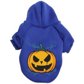 Halloween Pumpkin Dog Pattern Sweater Clothes (Option: Pumpkin Blue-8XL)