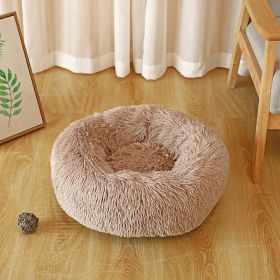 Pet Kennel Plush Long Wool (Option: Rubber Color-70cm950k)