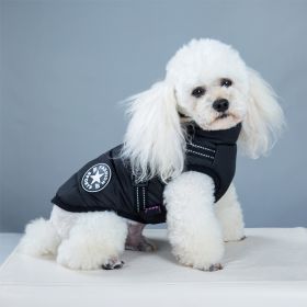 Pet Clothes Waterproof And Warm (Option: Black Chest Back Vest-M)