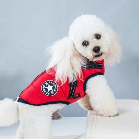 Pet Clothes Waterproof And Warm (Option: Red Chest Back Vest-L)